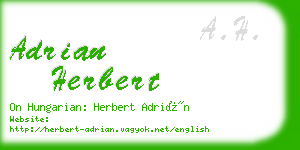 adrian herbert business card